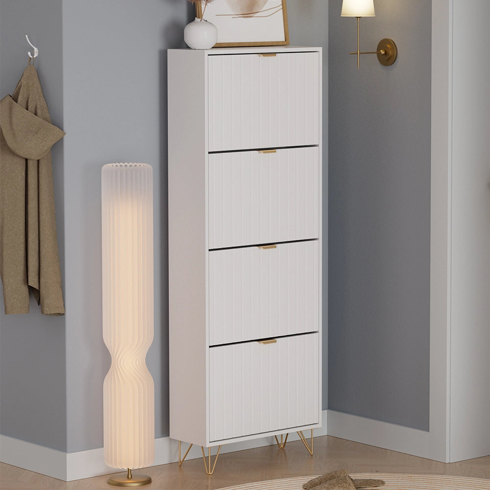 Vicco Mobile porta scarpe Bianco 60 x 166.7 cm 4 scomparti
