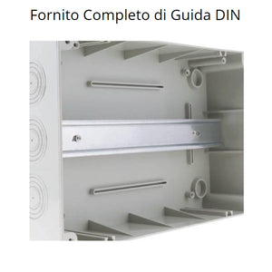 Bticino idroboard centralino parete esterno grigio resina ip65 *** numero posti 4 moduli, confezione 1