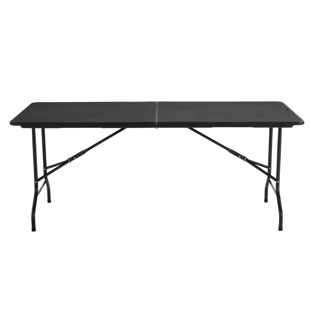 Oviala - Tavoli pieghevoli neri da 180 cm - set da 10