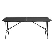Oviala - Tavoli pieghevoli neri da 180 cm - set da 10