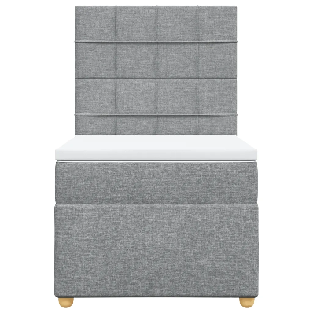 Giroletto a Molle con Materasso Grigio Chiaro 80x200 cm Tessuto 3293407