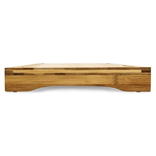 Tagliere in bambù protegge piatto con bordi rialzati e canali per il succo 52 cm 4313026