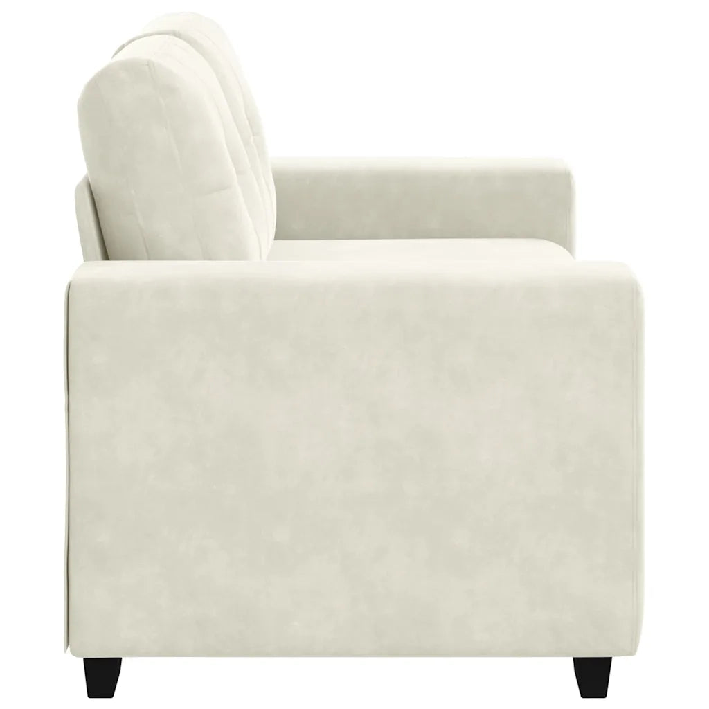 vidaXL Divano Divanetto Crema 120 cm in Velluto