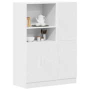 Set di Mobili da Cucina 2 pz-Armadietto Cucina Bianco in Truciolato
