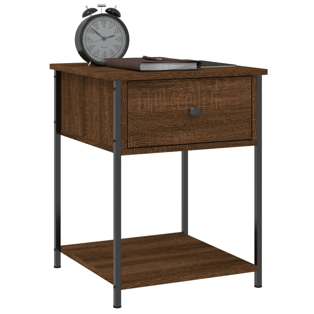 Comodino Marrone Fumo 44x45x58 cm in Legno Multistratocod mxl 105933