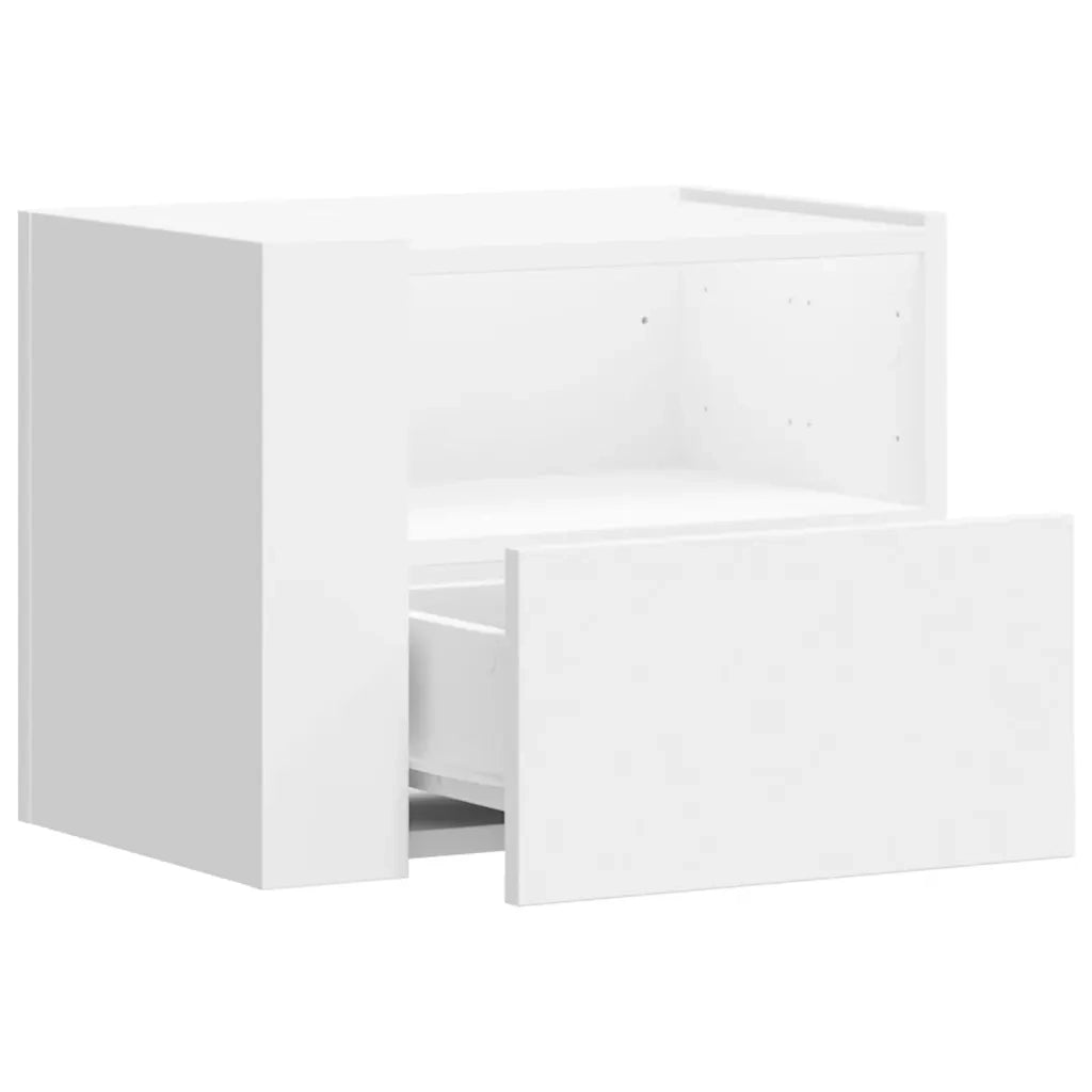 Comodini a Muro 2 pz Bianchi 45x30x35 cm