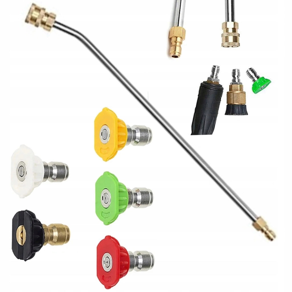 Set di Ugelli per Idropulitrice con Lancia e Schiumogeno – 5 Ugelli (0°, 15°, 25°, 40°, 60°) | Pressione Max 250 Bar