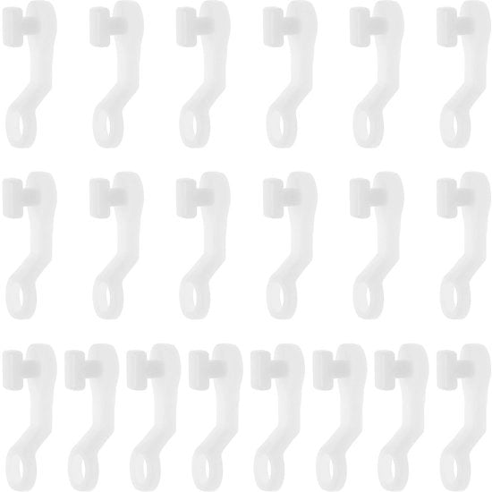 Cordoni per tende 100 pezzi - Cordoni di attrito - Anelli di rotazione laterale - Plastica - 2,7x0,8 cm - Leggeri e resistenti al tempo - Cordoni per tende