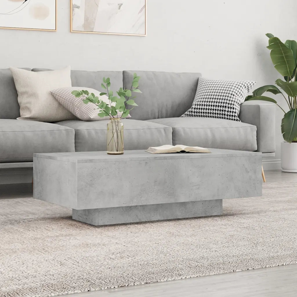 Tavolino salotto | Tavolino da caff¨¨ | Tavolino da Soggiorno Grigio Cemento 100x49,5x31cm Legno Multistrato