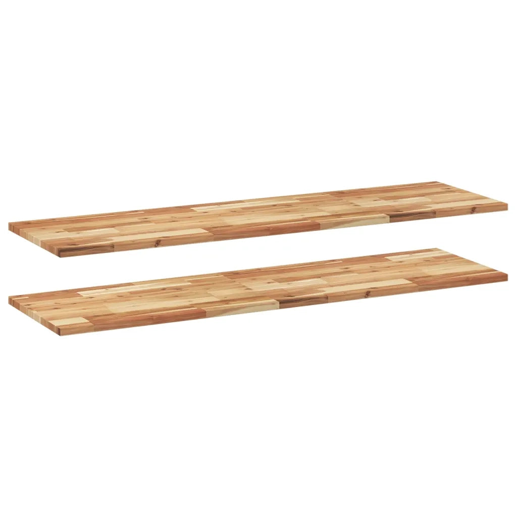 Mensole da Parete 2 pz 140x40x2 cm Legno Acacia Rifinito a Olio 3279568