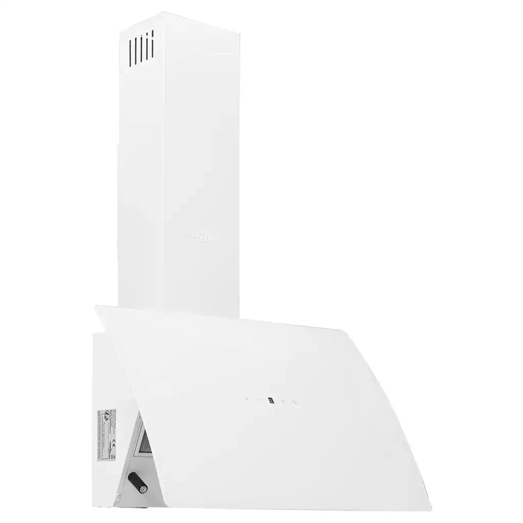 Cappa a Parete 60 cm in Acciaio e Vetro Temperato Bianco cod mxl 17674