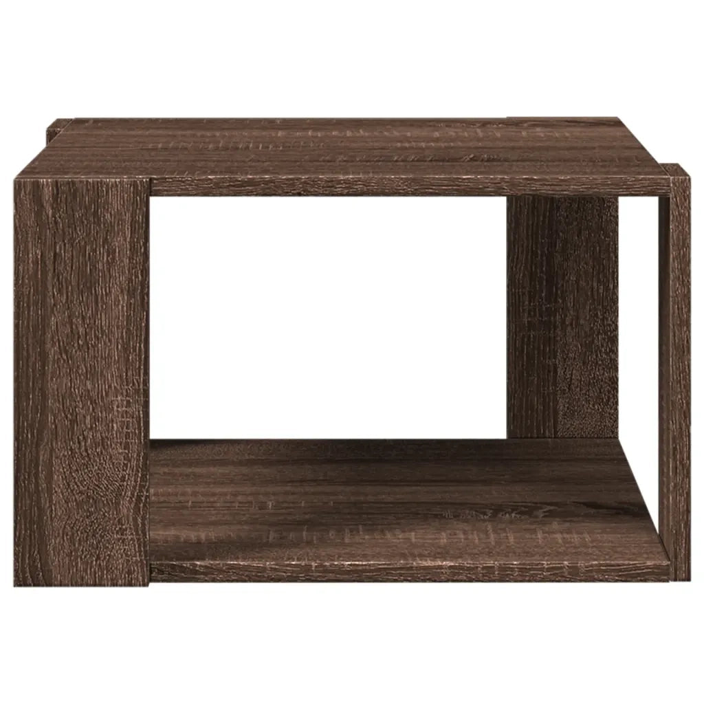 Tavolino Salotto-Tavolino da soggiorno-Tavolo Rovere Marrone 51,5x51,5x30 Legno Multistrato