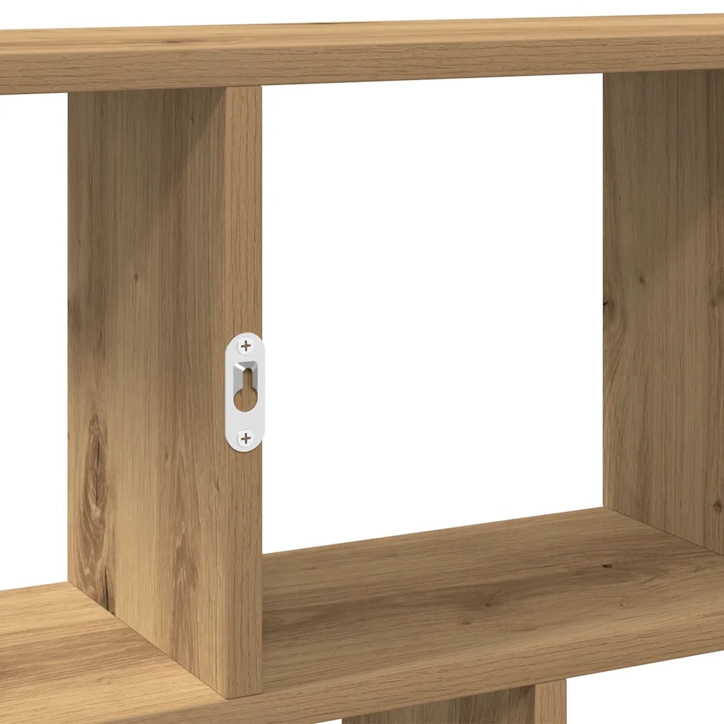 vidaXL Mensola a Muro Cubo 12 Scomparti Truciolato Rovere Artigianale