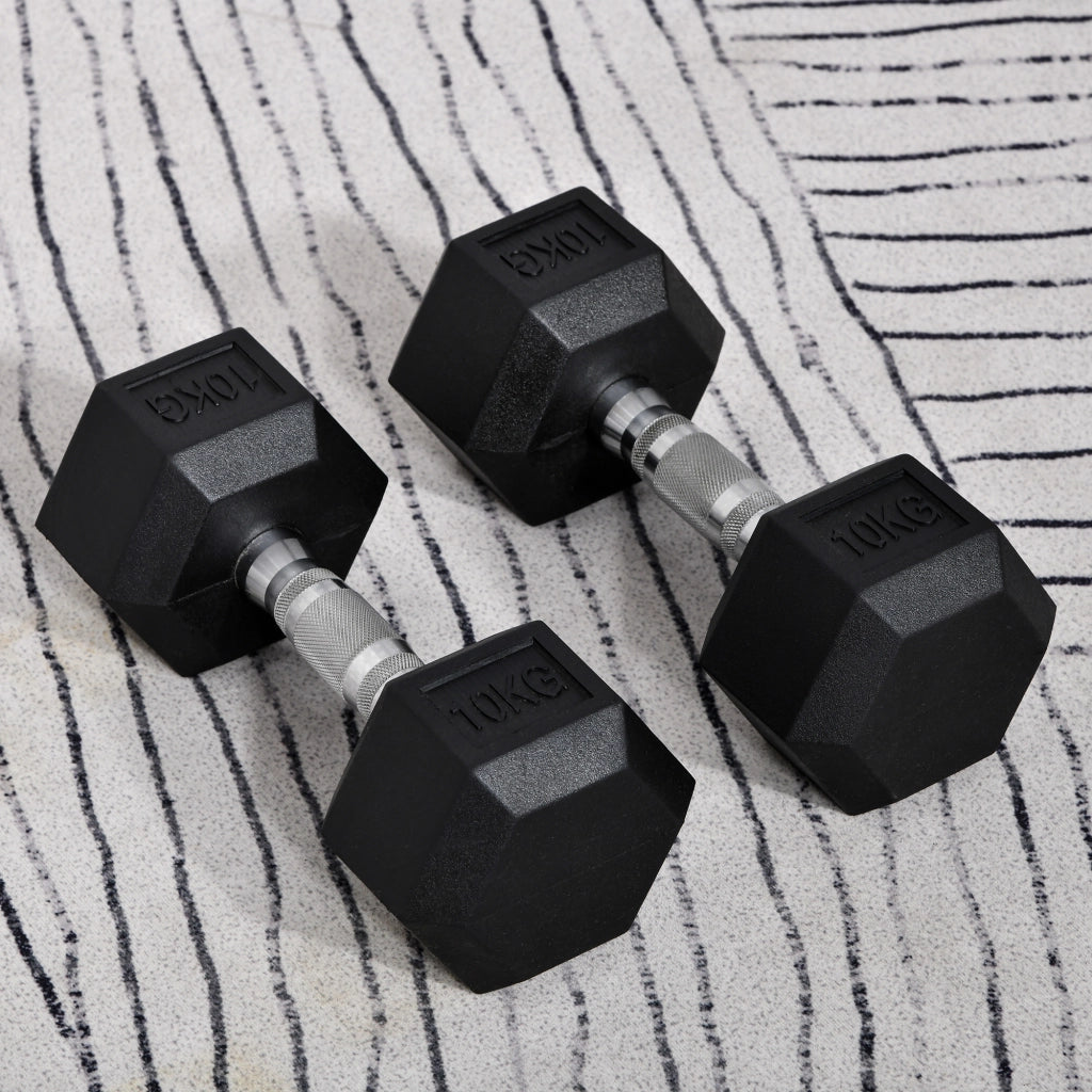 Set di manubri esagonali ¨C Minimal ¨C 2 x 10 kg
