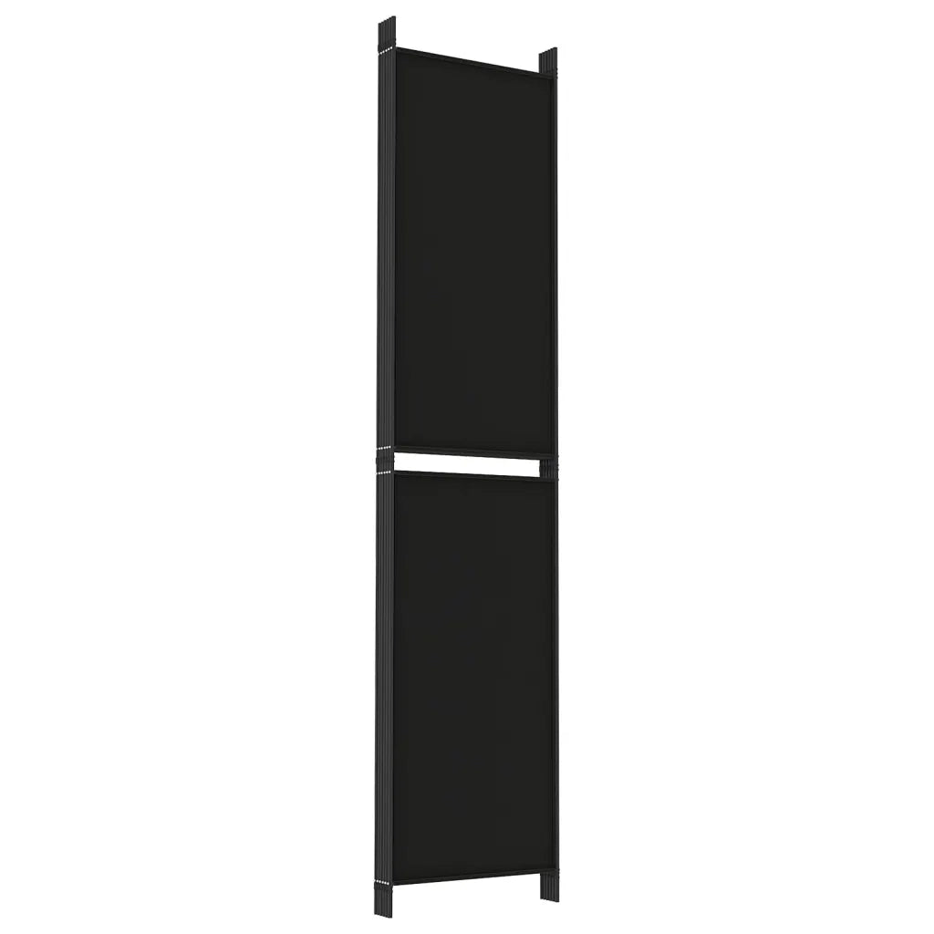 Divisorio Ambienti | Divider per stanze | Paravento a 6 Pannelli Nero 300x220 cm in Tessuto