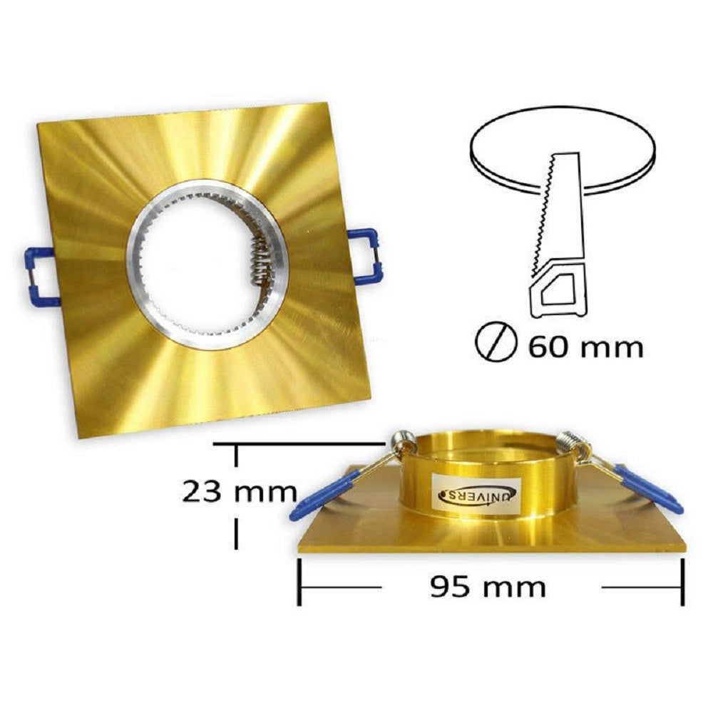 Trade Shop - Porta Faretto Da Incasso Quadrato Supporto Per Luci Faretti Gu10 Portafaretto P9 -