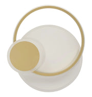 Lampada da Muro LED Dish 29x6,5x34 cm in Alluminio e Ferro e PVC Oro e Bianco