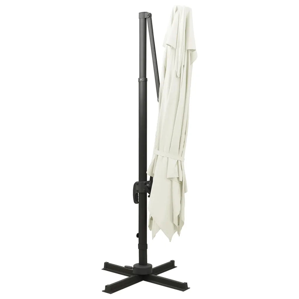 Ombrellone a Sbalzo con Doppia Copertura 300x300 cm Sabbia