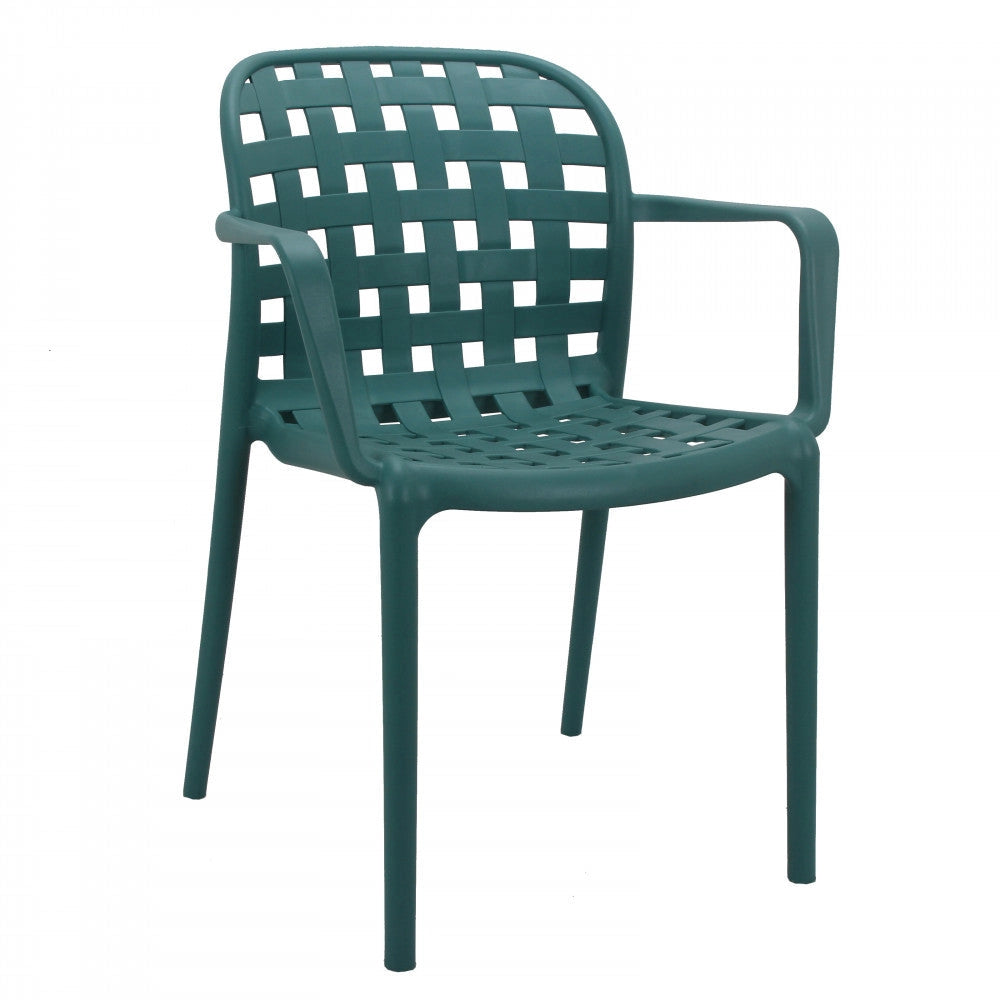 Sedia da Giardino Sharon 58x57,5x82,5 h cm in Polipropilene Petrolio