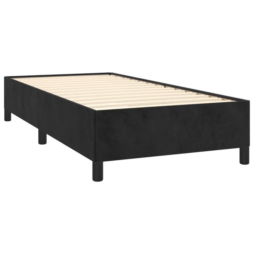 Giroletto senza Materasso Nero 100x200 cm in Velluto 347308
