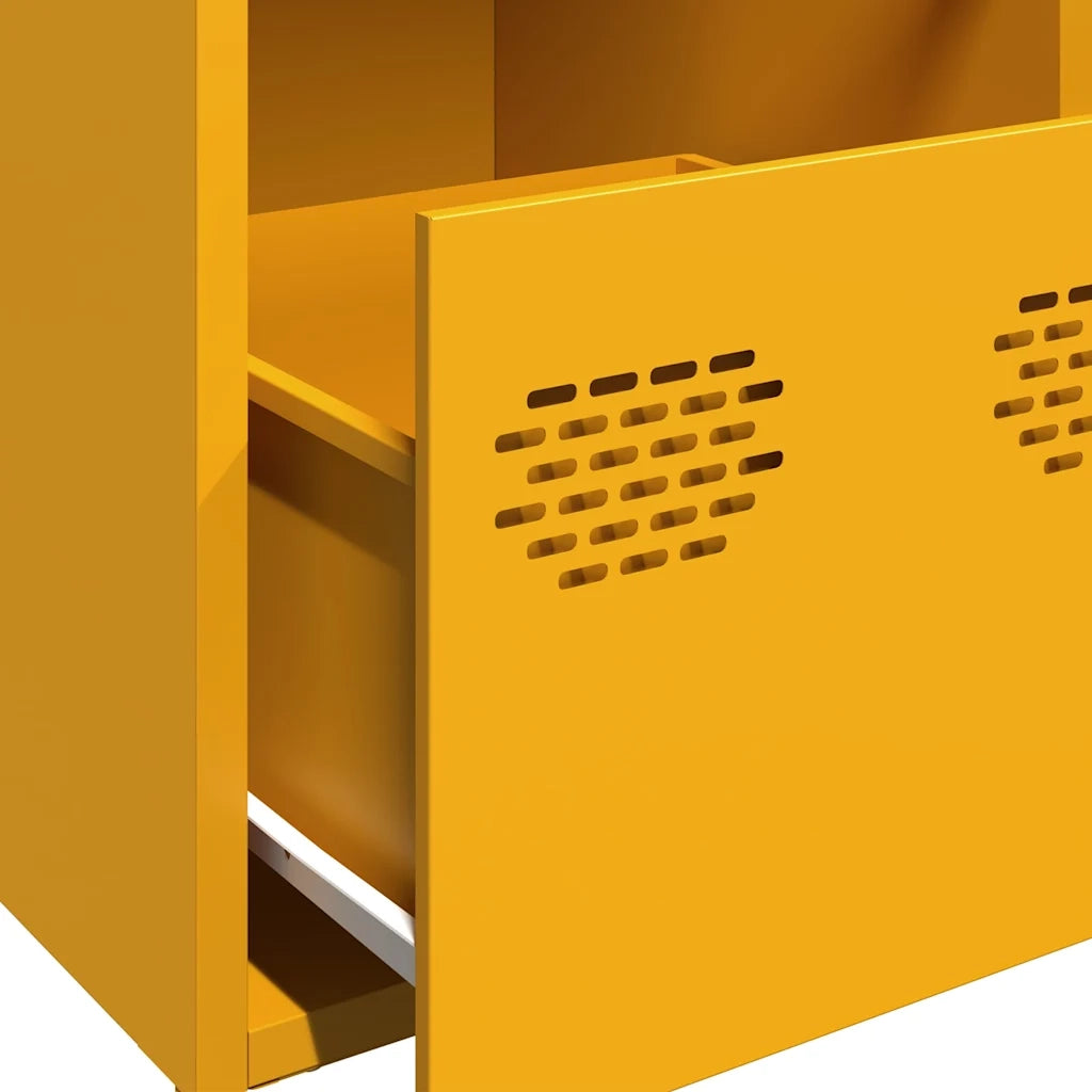 Credenza Giallo Senape 68x39x73,5 cm Acciaio Laminato a Freddo 851259