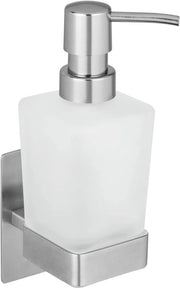Dispensatore di sapone liquido Genova - Dispensatori di sapone liquido - 1 pezzo - Mat - Acciaio inox & Vetro