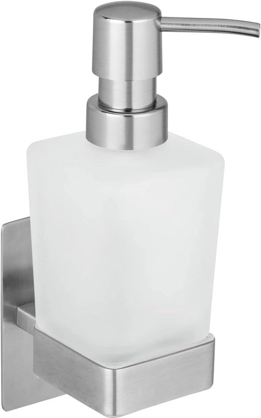 Dispensatore di sapone liquido Genova - Dispensatori di sapone liquido - 1 pezzo - Mat - Acciaio inox & Vetro