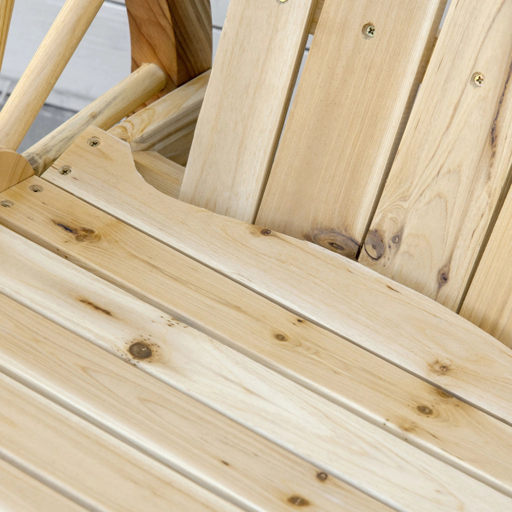 Sedia a dondolo in legno ¨C zephmum ¨C design ruota di carro, abete, 68x88x92 cm