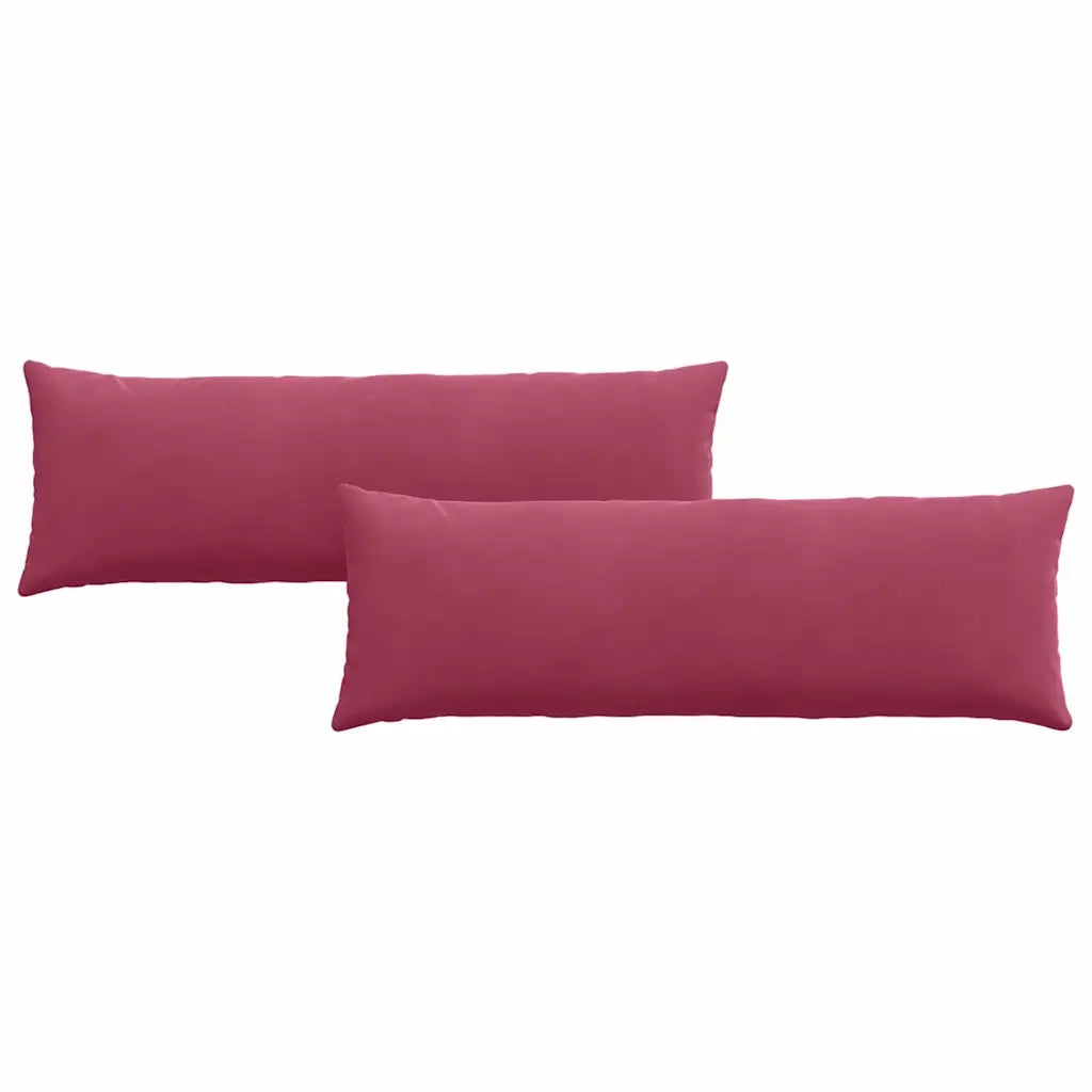 Cuscini da Divano 2 pcs Rosso Vino 120 x 40 cm Tessuto in Cords 42013804