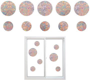 Decorazioni per finestre - Sticker prisma - 10 pezzi - Diametro 10/15 cm - Antivapore - Elettricamente statico - Riflettente la luce - Decorazione per finestre