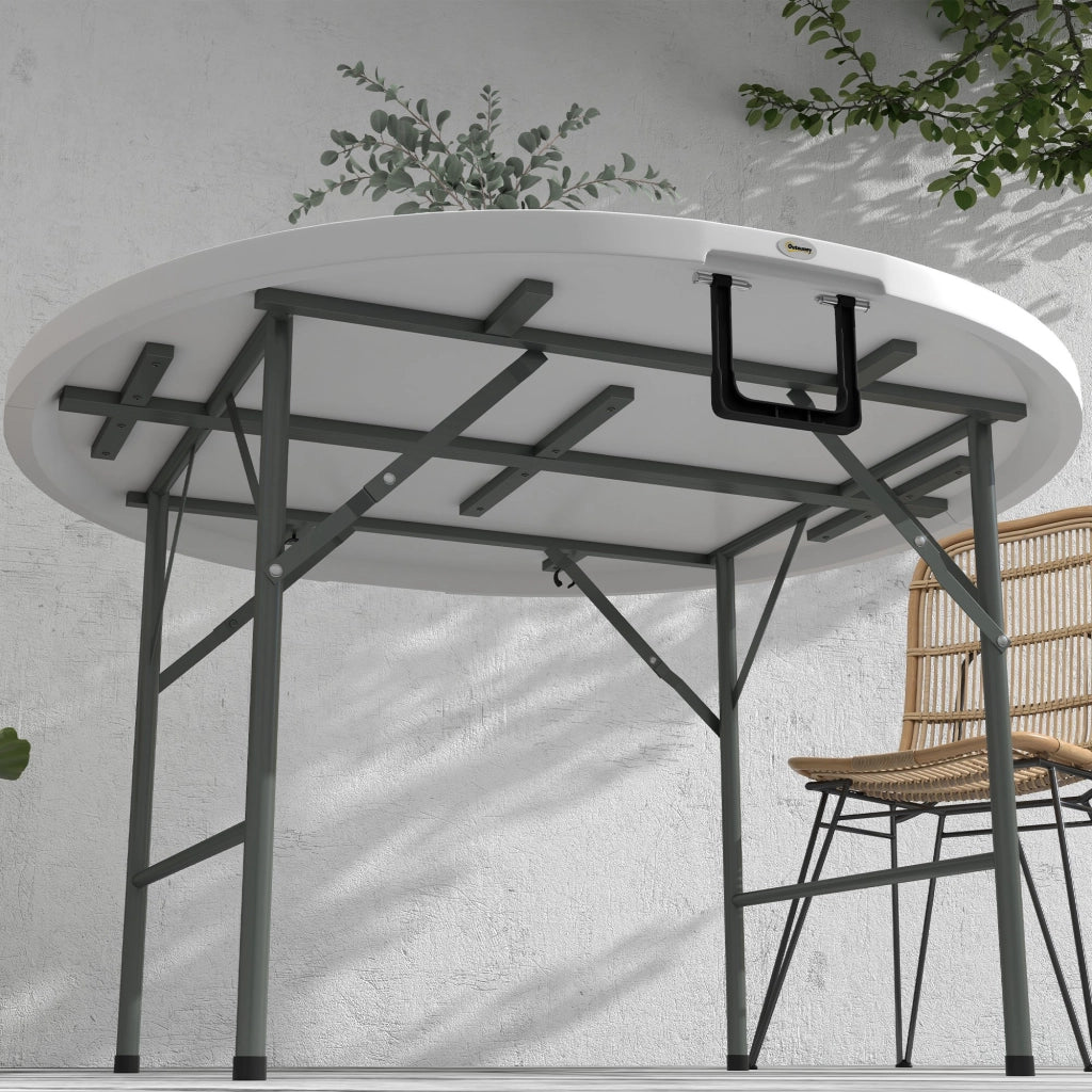 Tavolino da giardino pieghevole ¨C zephmum ¨C bianco ?122x73 cm