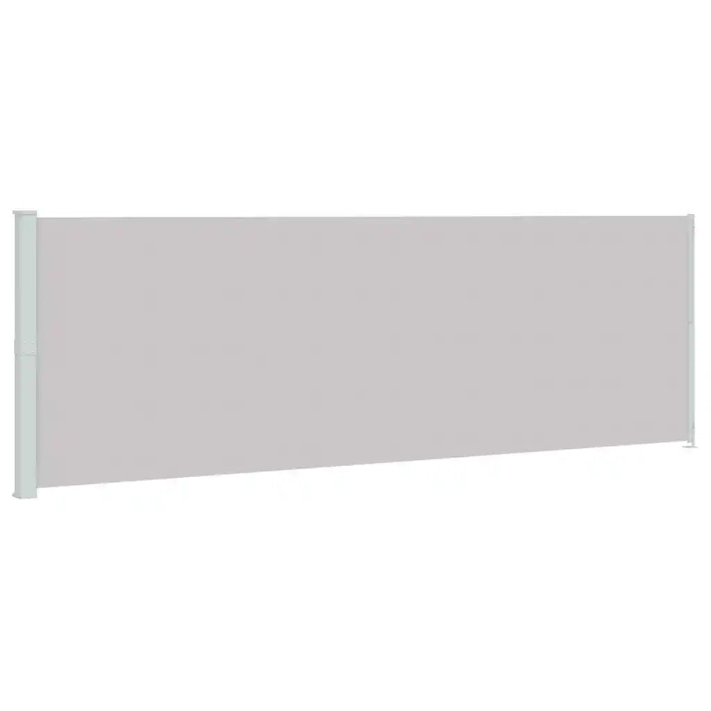Tenda da Sole Laterale Retrattile per Patio 200x600 cm Grigia 317974