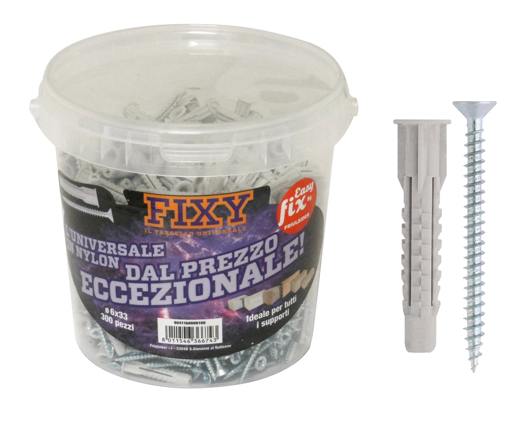 Friulsider TASSELLO FIXY BOX  300 PEZZI mm. 6x33