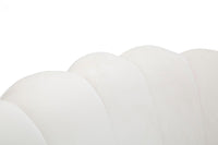 Divanetto Vienna Crema 130x74x84 cm Spugna e Tessuto e Metallo Bianco e Oro