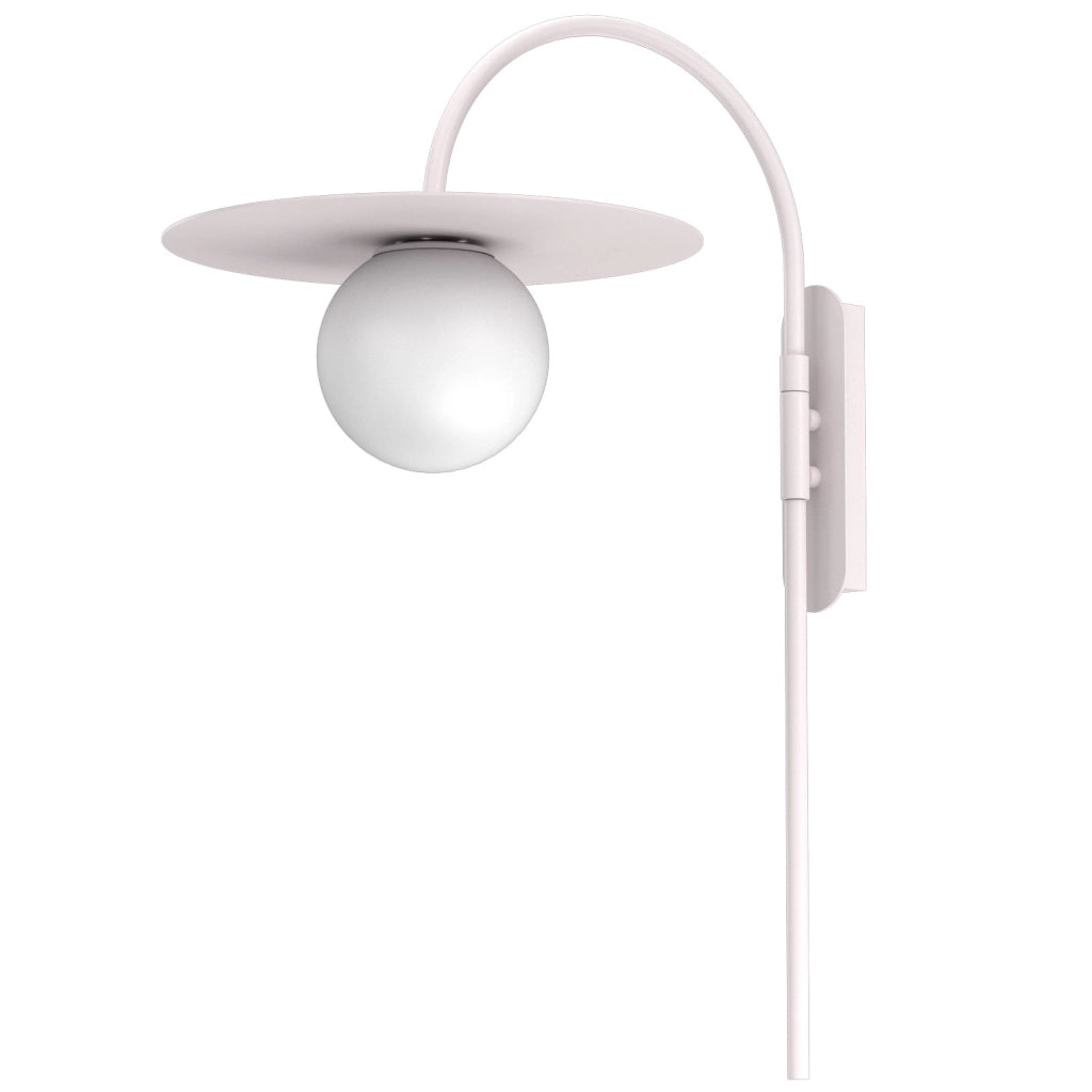 Applique Flat 1xE27 cashmere sfera bianca Luminex