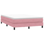 Giroletto a Molle senza Materasso Rosa 140x210 cm in Velluto 3315830
