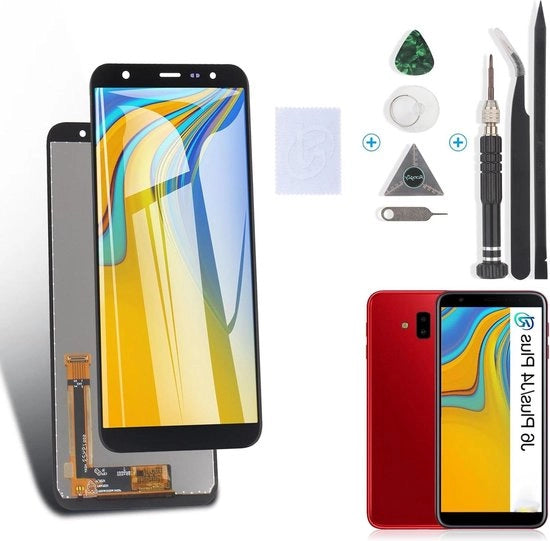 LCD + Touchscreen Digitizer di Riparazione - Kit di Riparazione - Per Samsung Galaxy J6 Plus J610/J4 Plus 2018 J415 - Nero