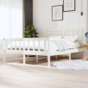 Giroletto-Struttura Letto Bianco in Legno Massello 160x200 cm 808675