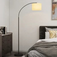 Lampada da Terra LED Regolabile con Telecomando, 11 Temperature e 11 Luminosità, Timer 1H, Girevole, Nero