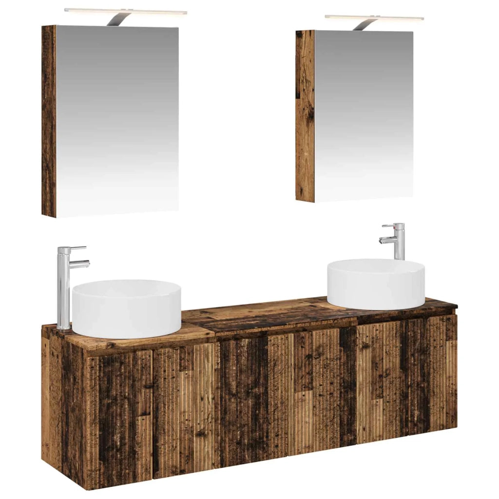 Set di Armadi da Bagno 5 pcs Legno antico Legno ingegnerizzato 3406557