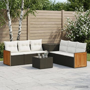 Set di divani 8 pz Nero e Bianco Crema 3448627