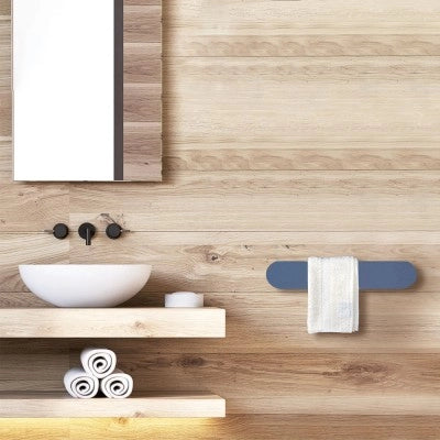 Scaldasalviette elettrico Ness 48 cm azzurro opaco 40W in ceramica