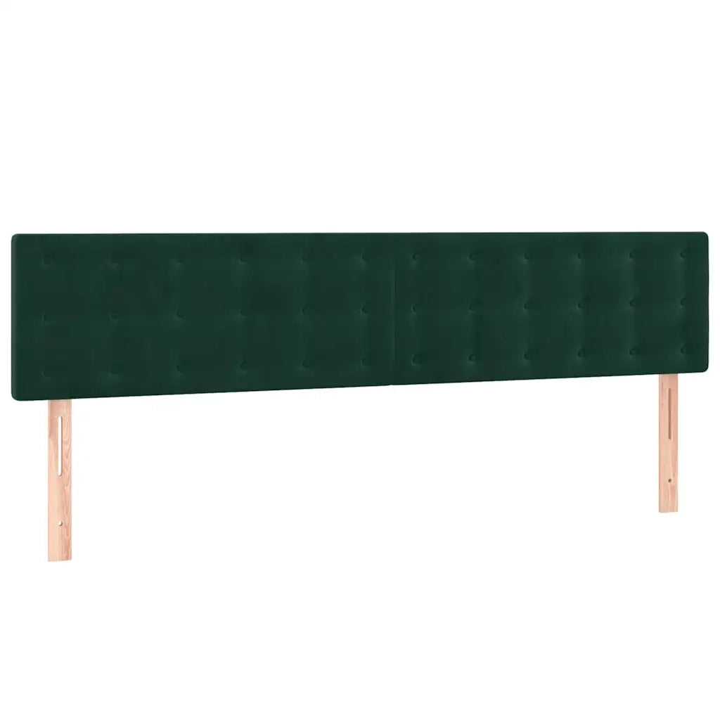 Giroletto a Molle con Materasso Verde Scuro 160x200 cm Velluto