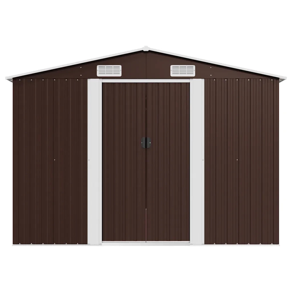Casetta da Giardino 257x580x181 cm in Metallo Marrone 143355