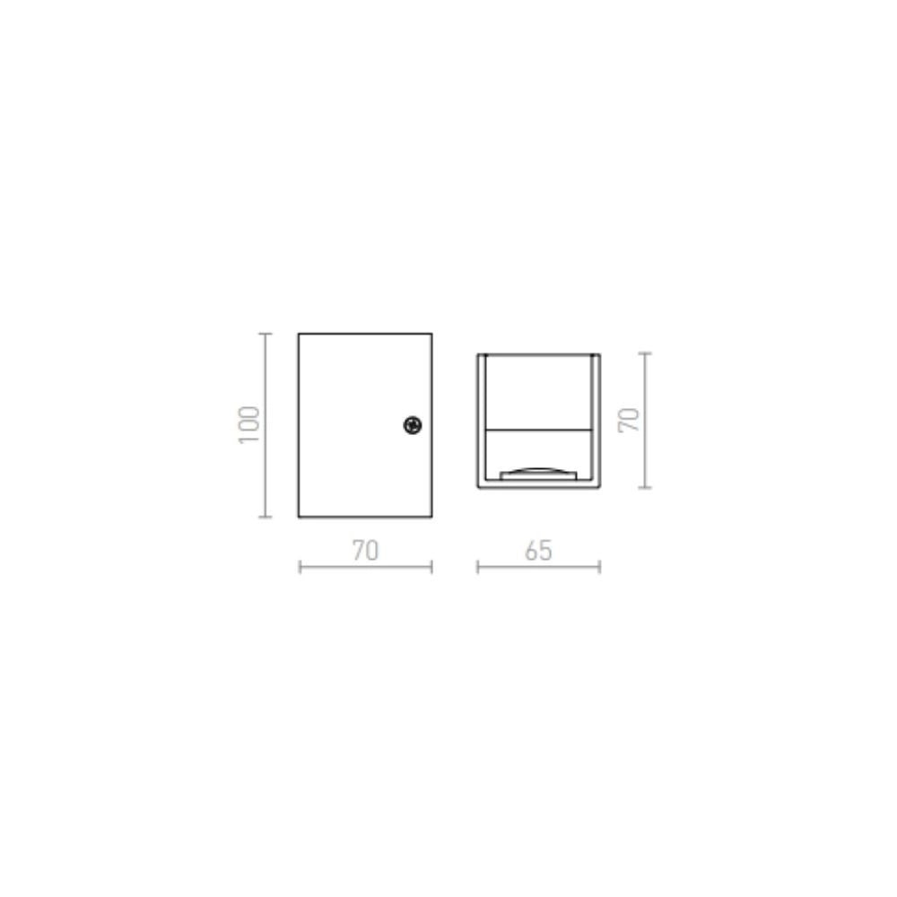Faretto QUENTIN da parete bianco 230V LED 5W 3000K