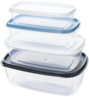 Contenitori alimentari 4pz, 250 ml, 400 ml, 700 ml, 1000 ml, contenitori alimentari, conico in plastica per alimenti, contenitore BPA-free, adatto al microonde