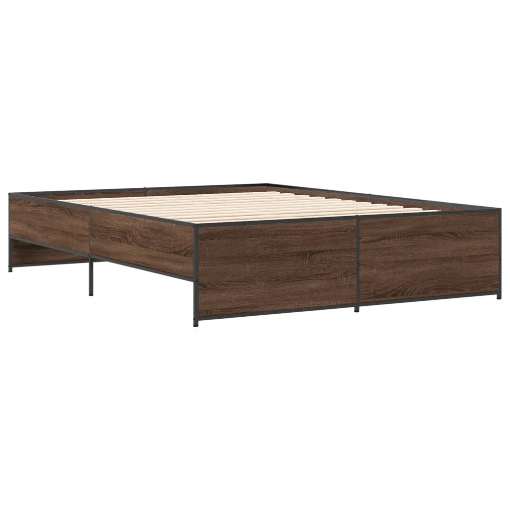 Giroletto Rovere Marrone 160x200cm in Legno Multistrato Metallo 3279881