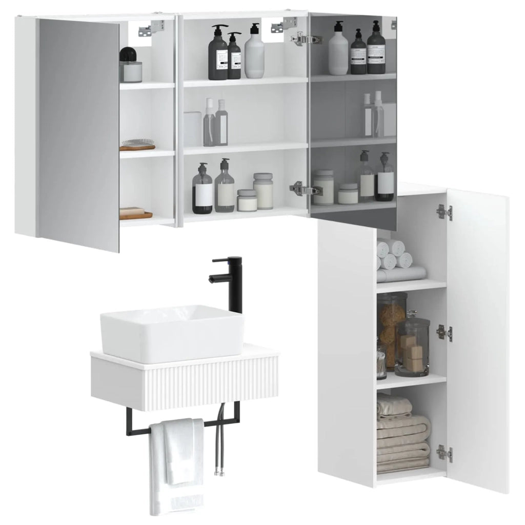 Set di mobili per il bagno 4 pz Bianco 3407399