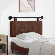 Testiera sospesa Con luce LED Marrone Similpelle