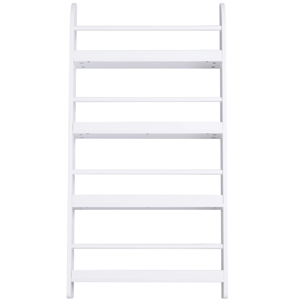 Libreria a Parete con 4 Ripiani in Legno Bianco ¨C Zephmum ¨C 59x12x113
